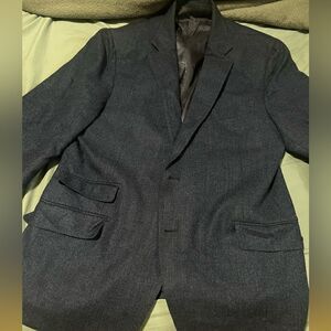 Men’s blue tweed suit from suit supply great vintage color